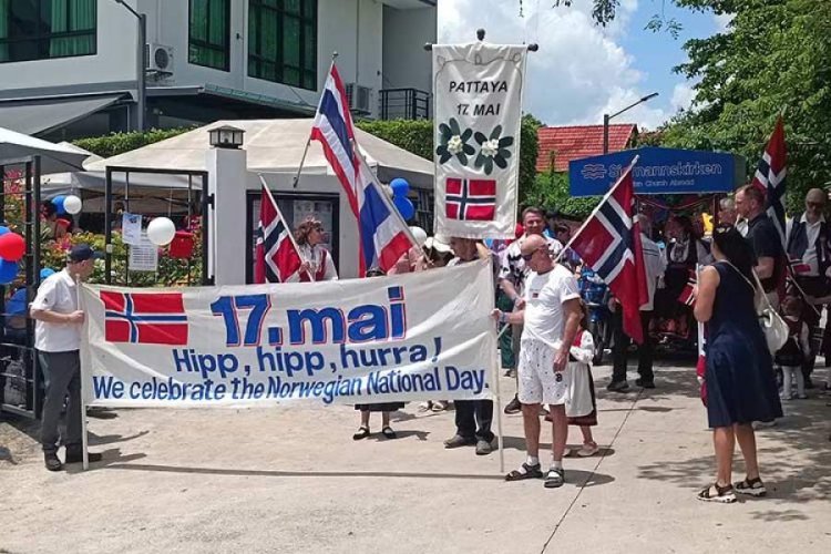 17. mai behørig feiret i Pattaya – se video fra toget