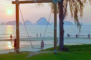 Det er fint også på fastlandet. Her fra Tubkaek Beach i Krabi. 