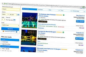 Når du søker på Agoda får du automatisk opp «anbefalte» hoteller, men du kan sortere etter andre kriterier øverst på siden.